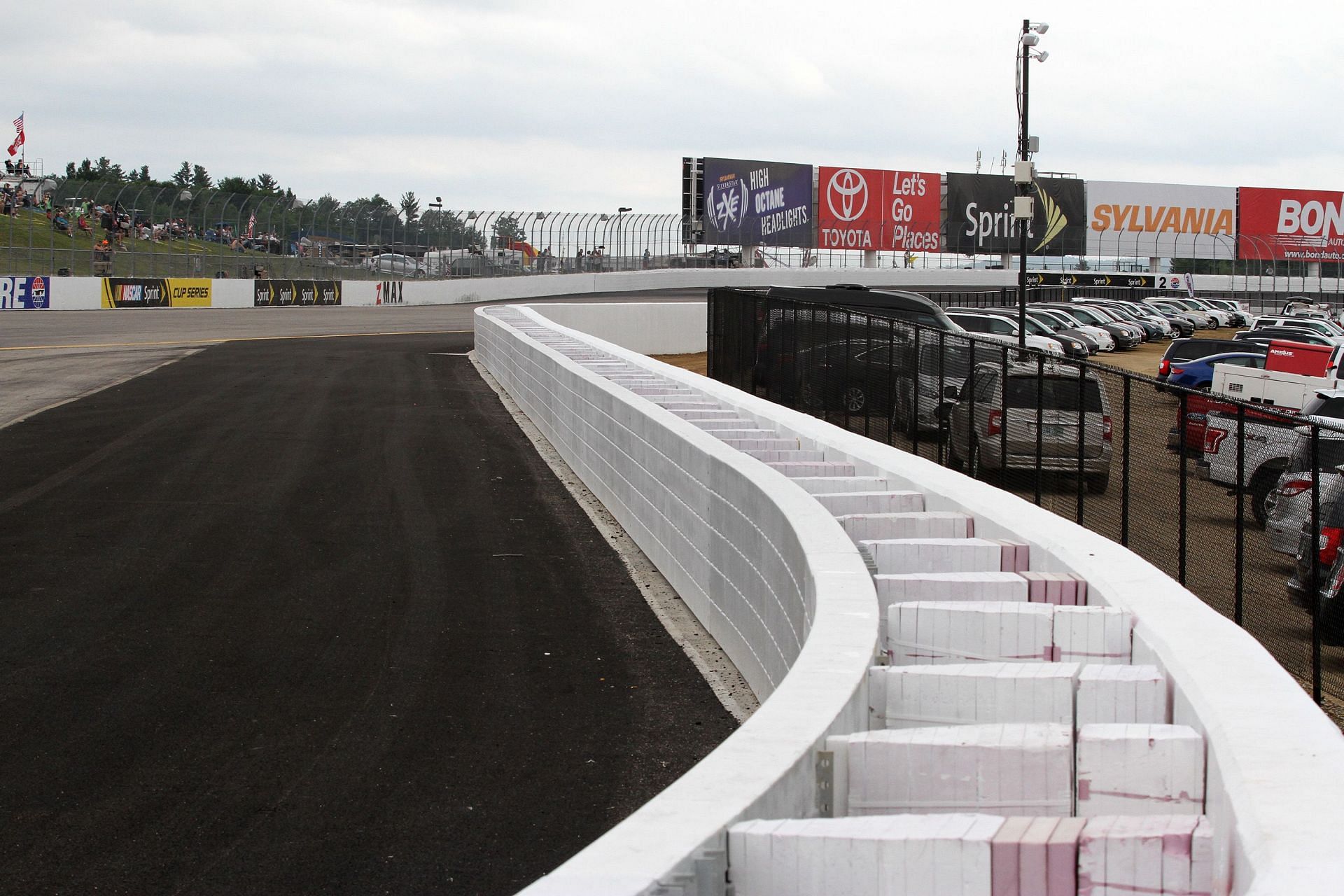 The newly installed safer barrier at New Hampshire Motor Speedway at Loudon. Source: Getty